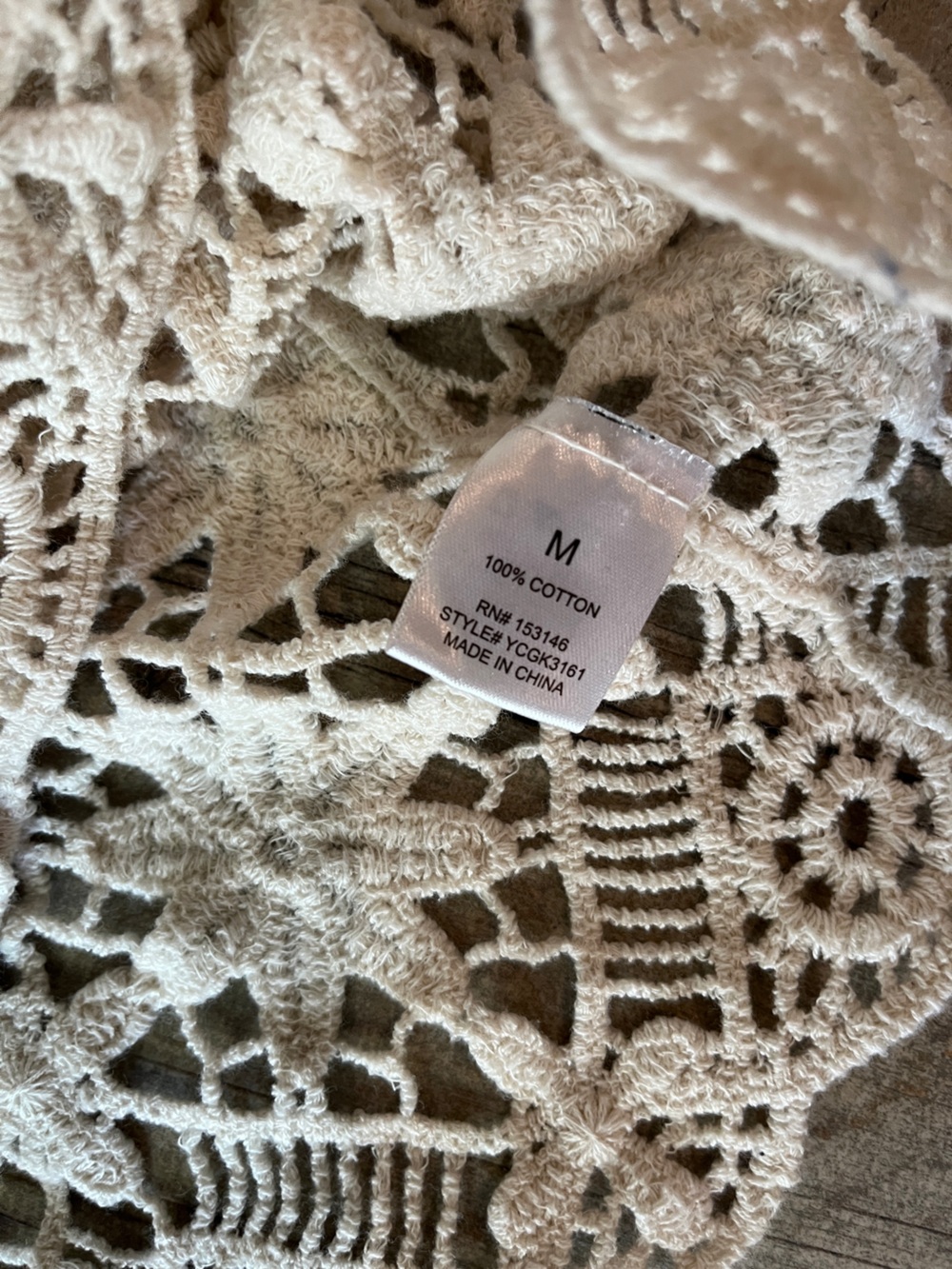Crochet Button-Front Top - Picture 3 of 4